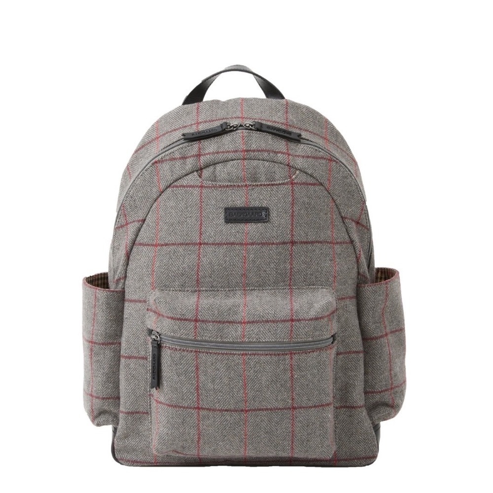 Baekgaard Clark Gray Wool Tweed Backpack Mens Bag $180